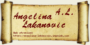 Angelina Lakanović vizit kartica